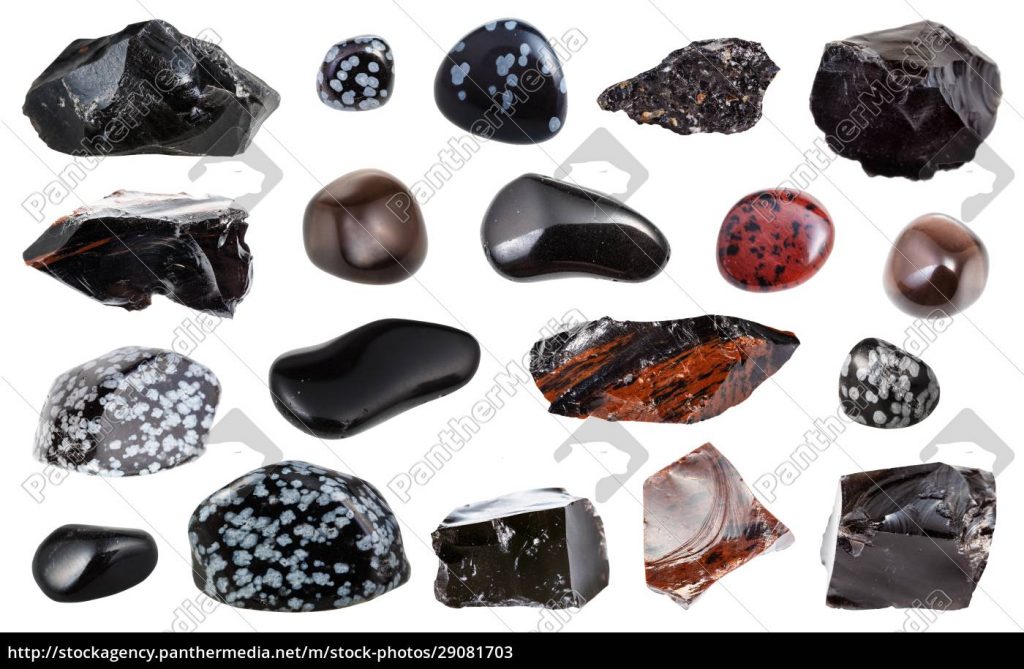 Màu sắc đá núi lửa Obsidian