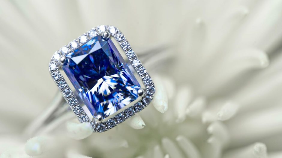 Nhẫn đá Sapphire xanh