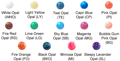 Màu sắc và tên thường gọi của những loại đá Opal