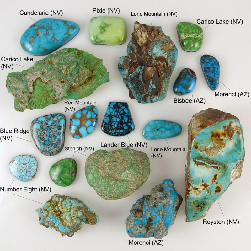 Màu sắc của đá Turquoise tự nhiên