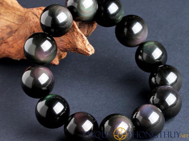 Vòng tay phong thủy đá Obsidian